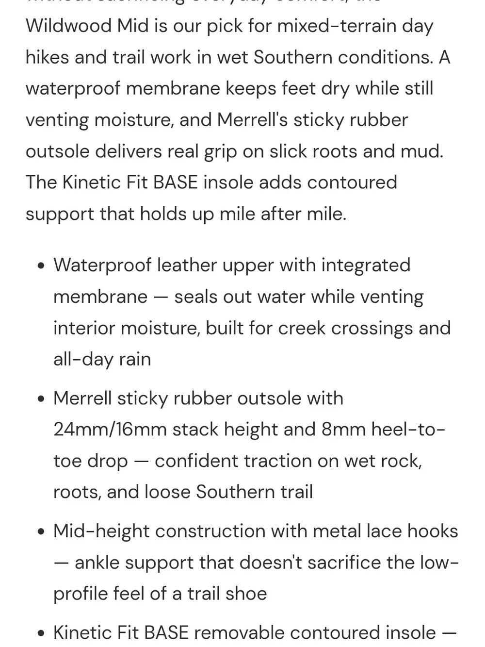 Merrell wildwood mid